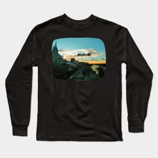 Cool sunset photography of Nashville Tennessee skyline sunset sky USA city break Long Sleeve T-Shirt